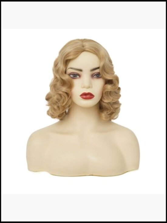 1920s Finger Wave Wig Vintage Blonde Curly Heat Resistant Synthetic for Party main image 6
